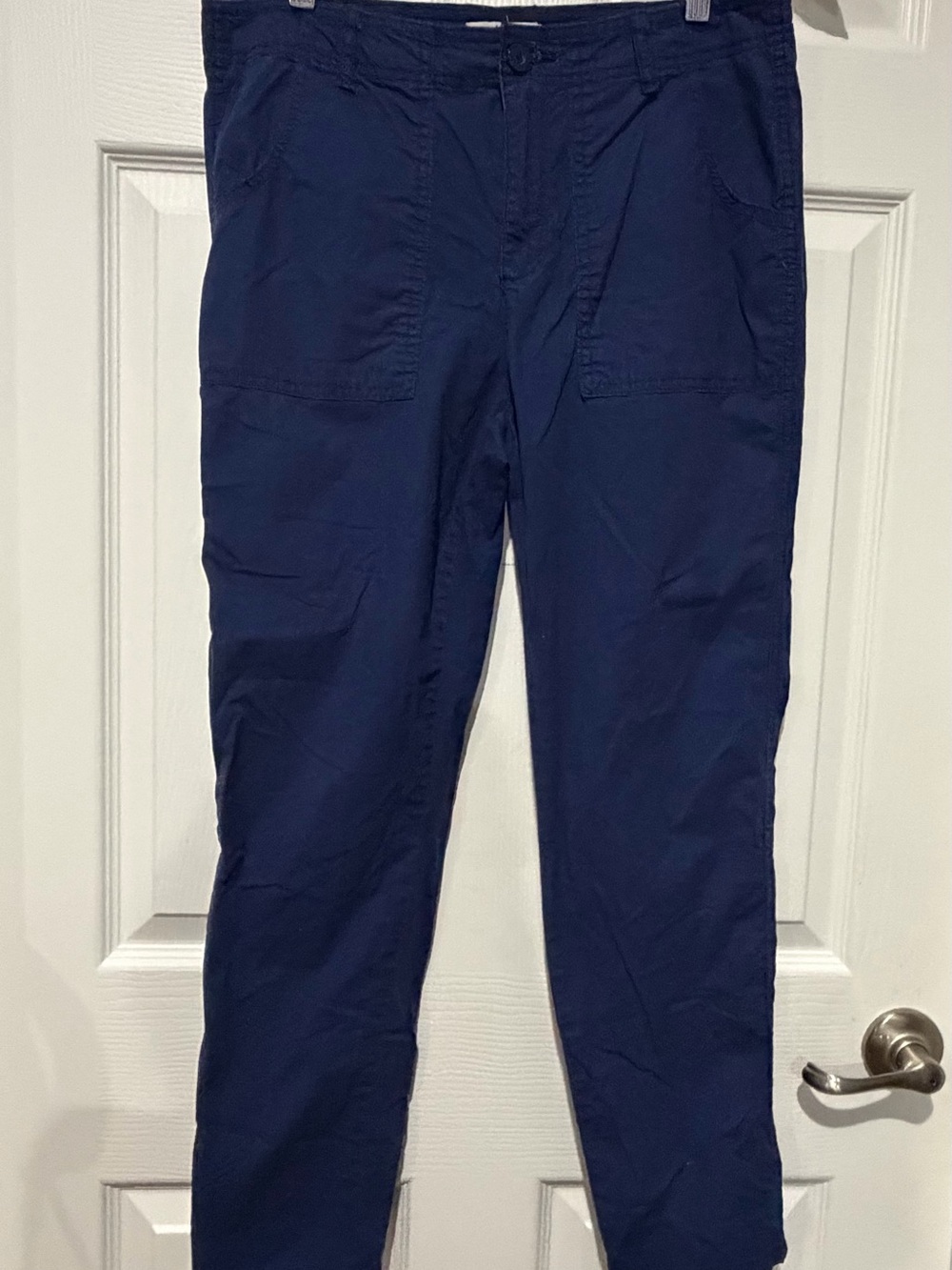 Liz Claiborne Navy Straight-Leg Chinos